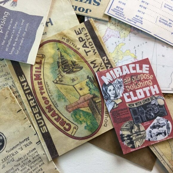 Lot 25 Piece Vintage Postcard Reproduction Junk Journal Ephemera Craft Supply mq - Picture 7 of 11